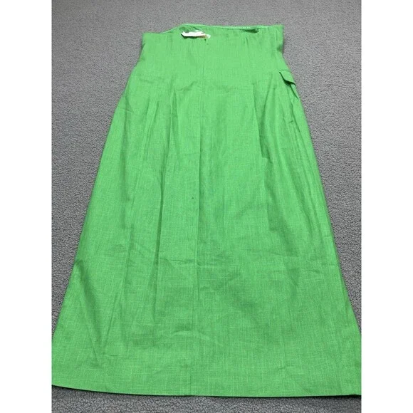 Anthropologie Mare Mare Midi Dress Green Strapless Trench Preppy Retro Sz XL NWT - Picture 7 of 12